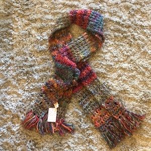 Free People Rainbow Knit Scarf